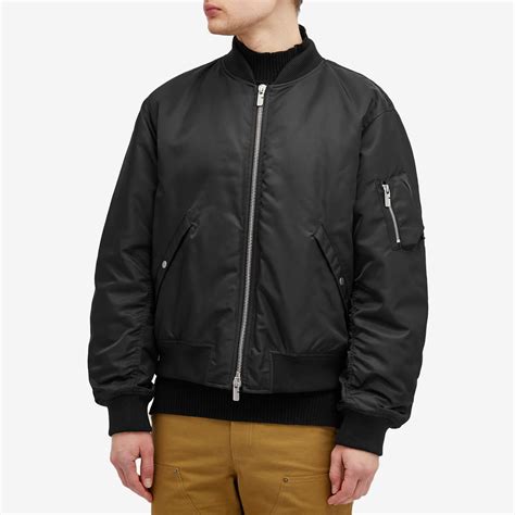 bomber burberry uomo estivi|Nylon Bomber Jacket in Black .